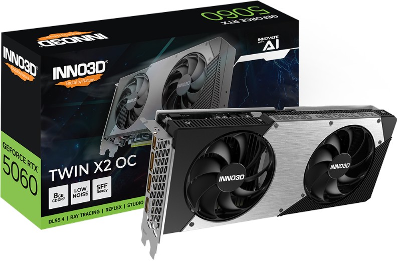 INNO3D nVidia GeForce RTX 5060 TWIN X2 OC 8GB GDDR7