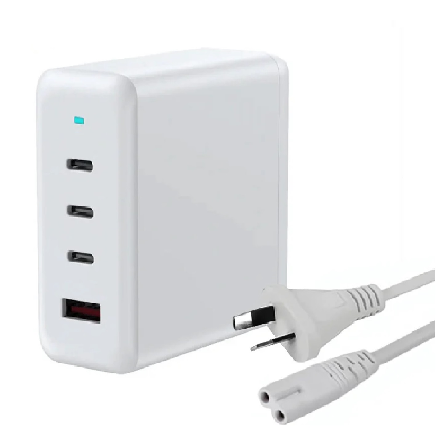USP 100W Four Ports USB-C PD GaN Wall Charger White - 3x