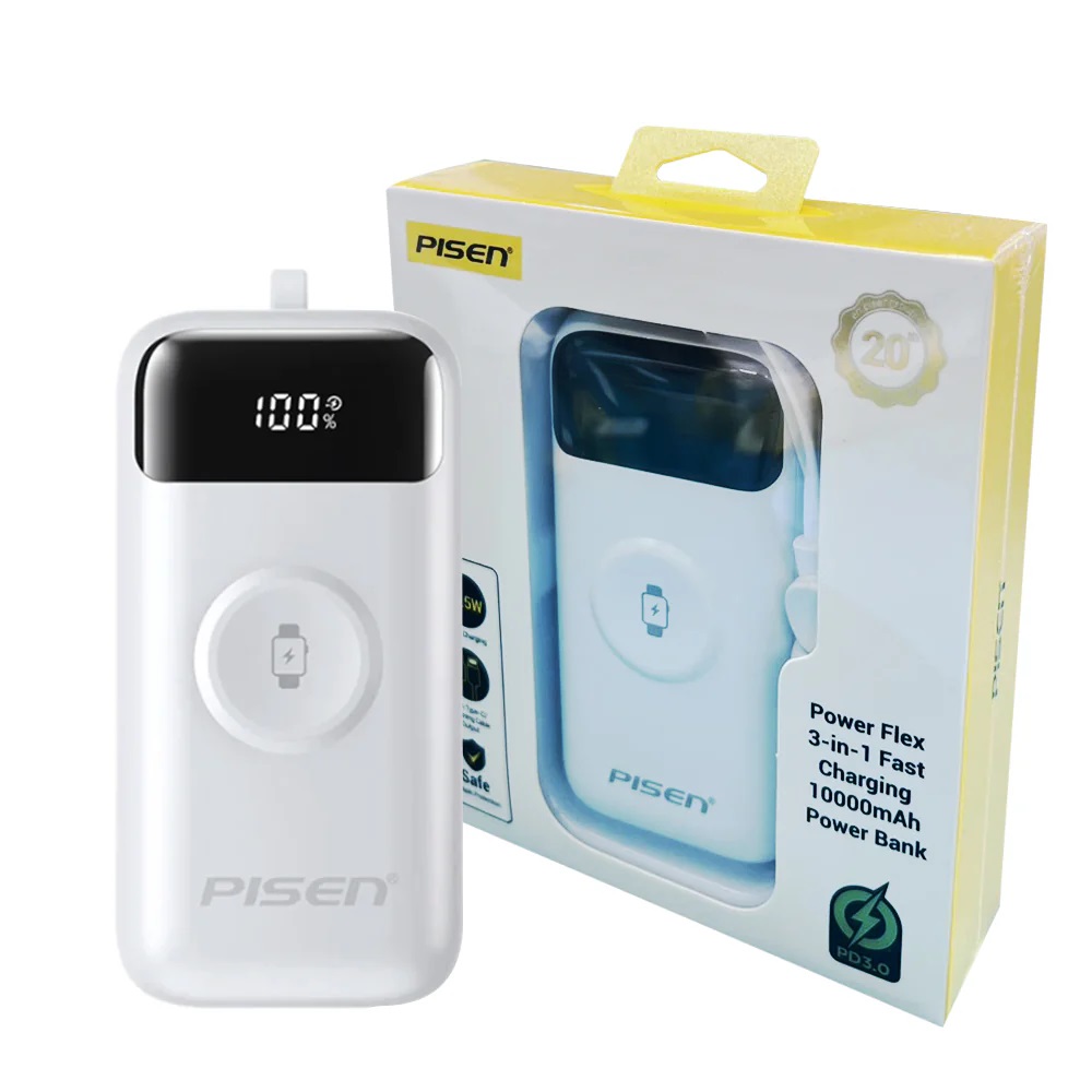 Pisen Flex 22.5W CCC-Certified 10K (10000mAh) Power Bank +