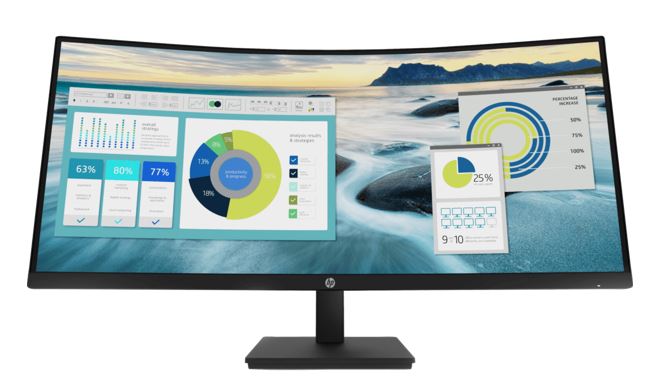 HP P34hc G4 34" WQHD 4K CURVED 21:9 3440x1440 Height Adjust