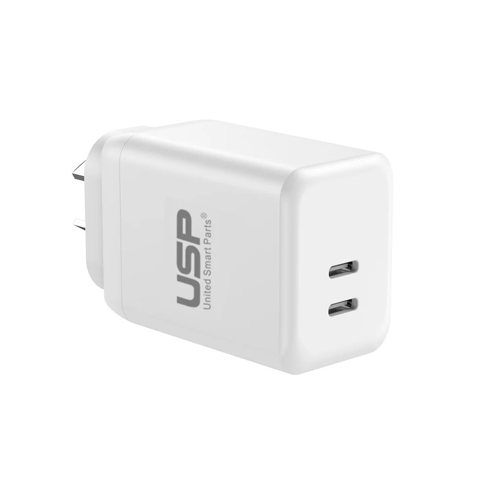 USP 45W Dual Port USB-C PD GaN Fast Wall Charger