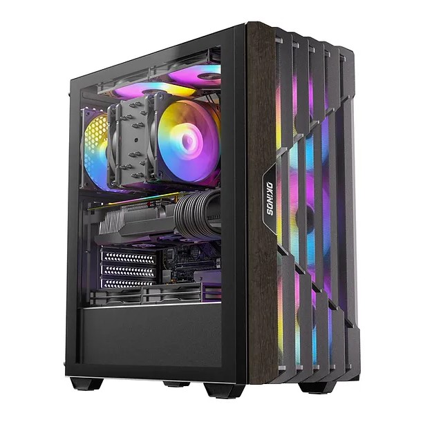 OKINOS Cypress P5 ARGB Oak Wood Trim ATX