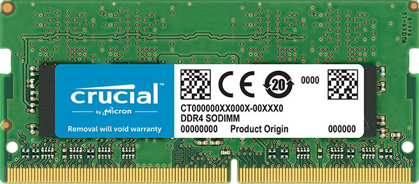 Crucial 16GB (1x16GB) DDR4 SODIMM 3200MHz CL22 1.2V Single
