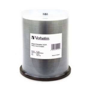 Verbatim CD-R 700MB 100Pk White Wide InkJet 52x Ideal for