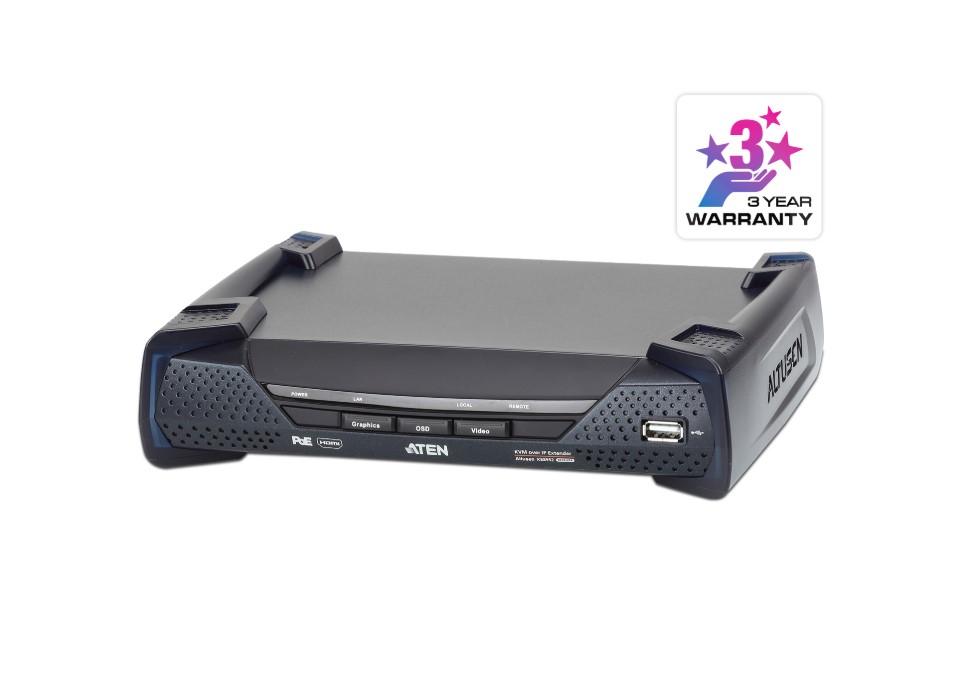 Aten 4K HDMI Single Display KVM over IP Receiver with Power
