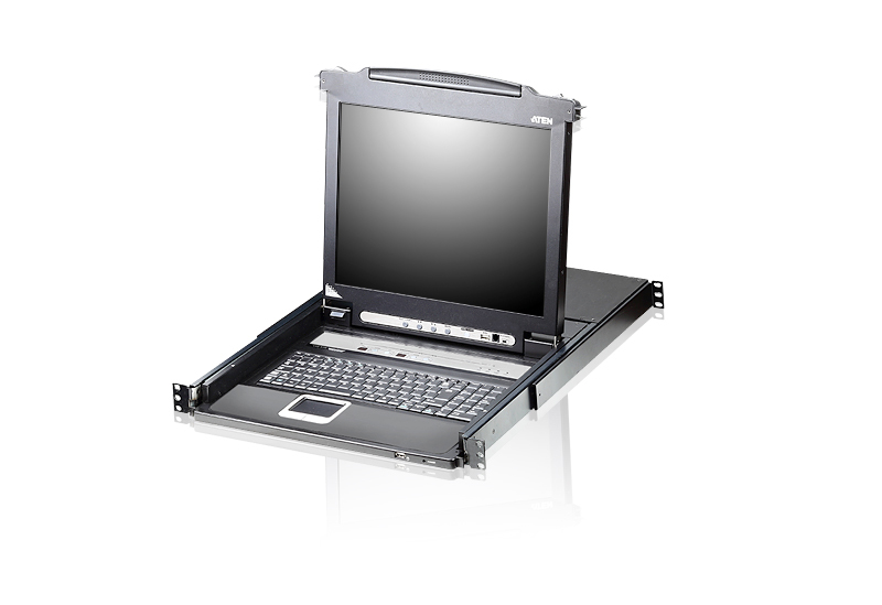 Aten Rackmount KVM Switch Single Rail 8 Port VGA PS/2-USB w