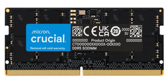 Crucial 32GB (1x32GB) DDR5 SODIMM 5600MHz CL46 Notebook