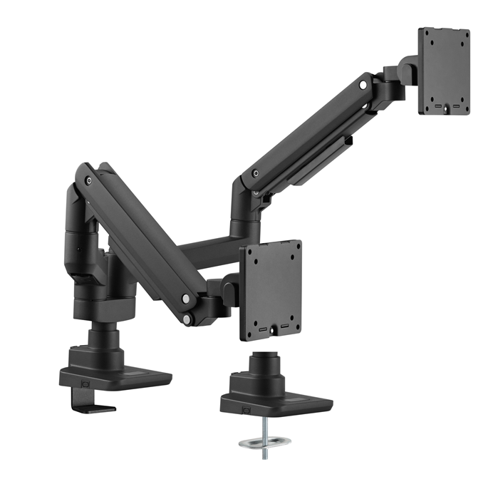 Brateck Fabulous Pole-Mounted Gas Spring Dual Monitor Arm