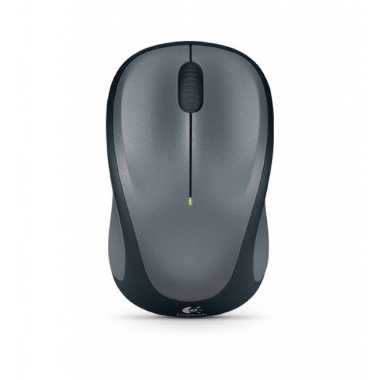 Logitech M235 Wireless Mouse Grey Contoured design Glossy