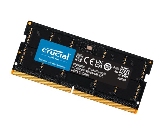 Crucial 64GB (1x64GB) DDR5 SODIMM 5600MHz CL46 Notebook