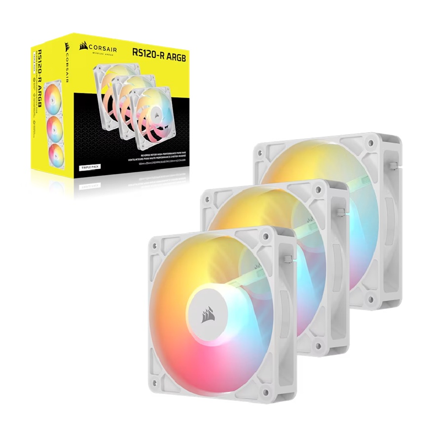 Corsair RS120-R ARGB 120mm PWM Reverse Fans Triple Pack