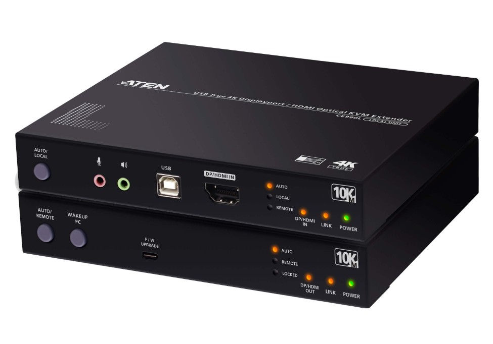 Aten USB True 4K DisplayPort/HDMI Optical KVM Extender (True