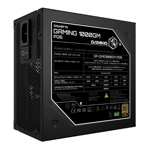 GIGABYTE GAMING 1000GM PG5 1000W 80+ Gold ATX 3.1 PSU PCIe