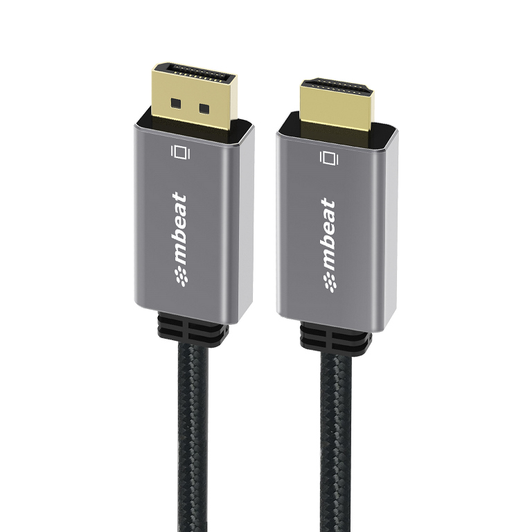 mbeat® Tough Link 1.8m 4K/60Hz Display Port to HDMI Cable
