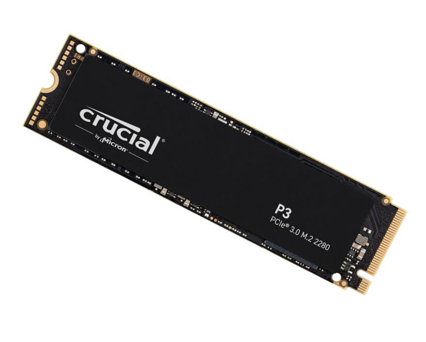 Crucial P3 1TB Gen3 NVMe SSD 3500/3000 MB/s R/W 220TBW 650K