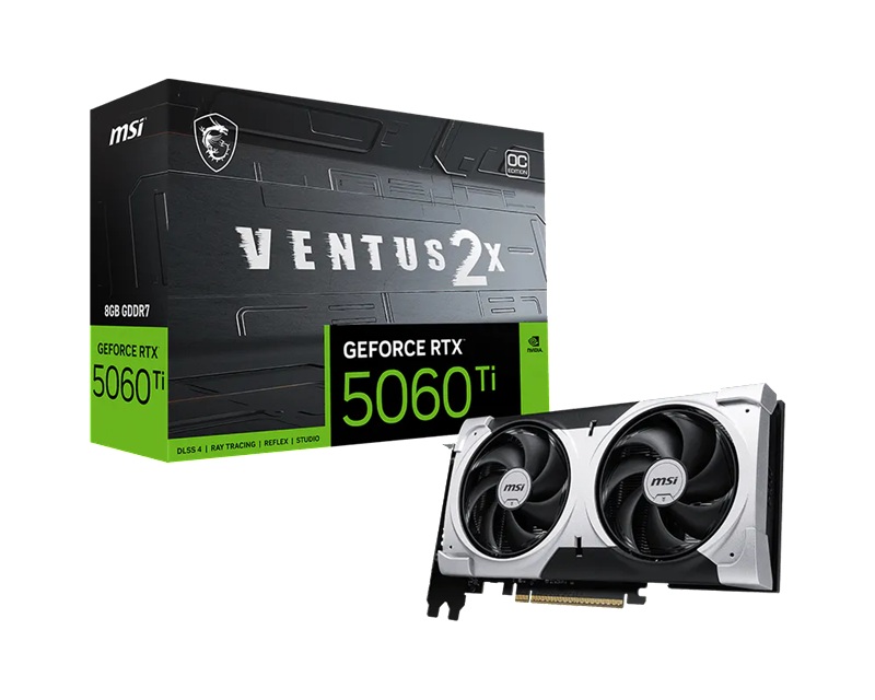 MSI nVidia GeForce RTX™ 5060 Ti 8G VENTUS 2X OC PLUS
