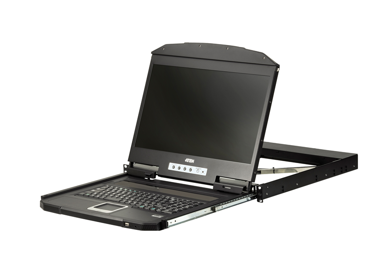 Aten Rackmount Single Rail LCD Console HDMI USB w/ 18.5" LCD