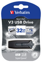 Verbatim 32GB V3 USB3.0 Grey Store'n'Go V3; Retractable USB