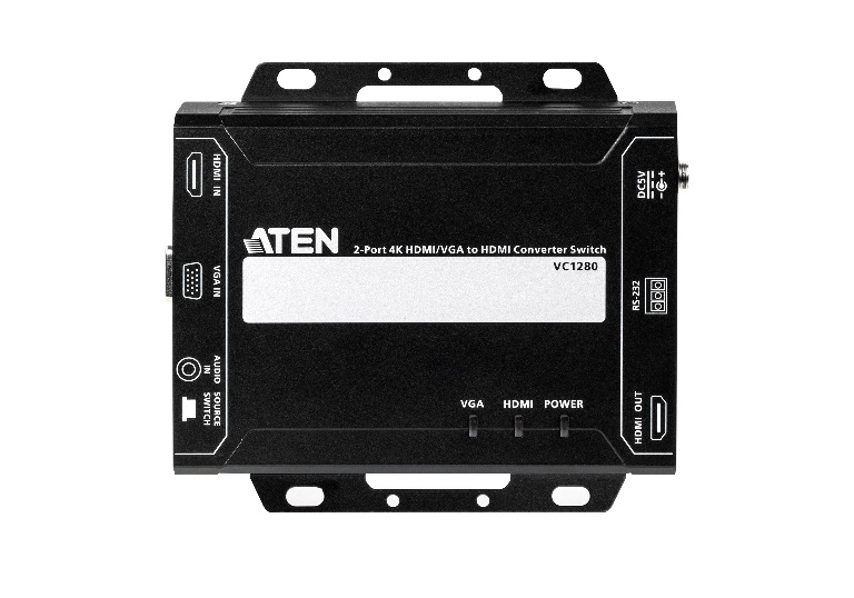 Aten Professional Converter Switch 2 Port 4K HDMI/VGA to
