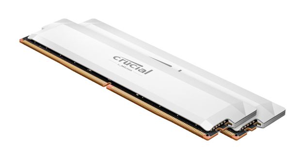 Crucial Pro 32GB (2x16GB) DDR5 UDIMM 6400MHz CL38 White Heat