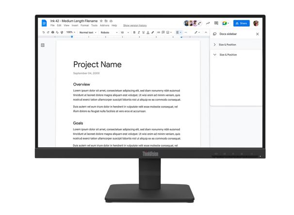 LENOVO ThinkVision S22-4E 21.5" FHD IPS Monitor 1920x1080