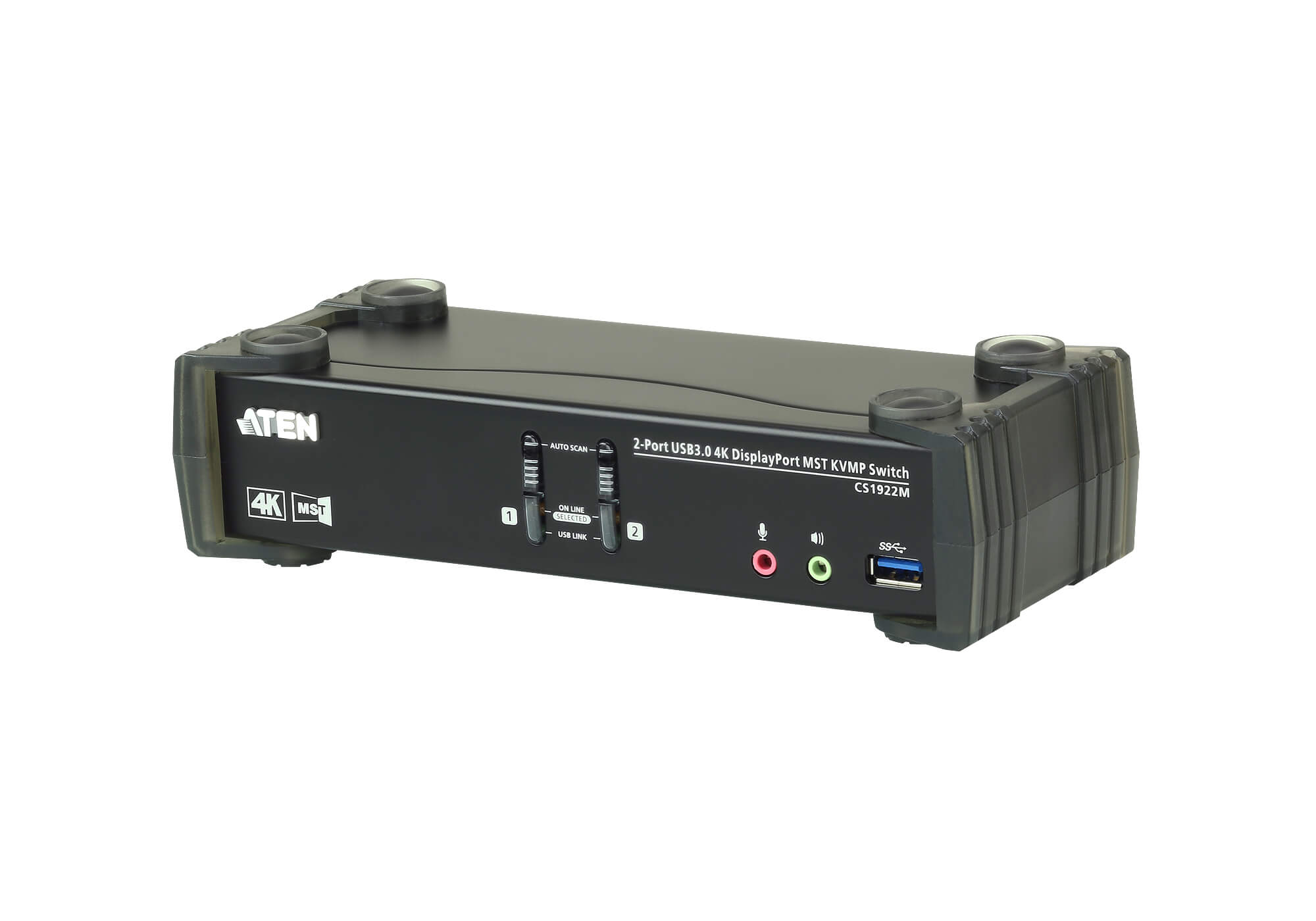 Aten Desktop KVMP Switch 2 Port Single to Dual Display 4k