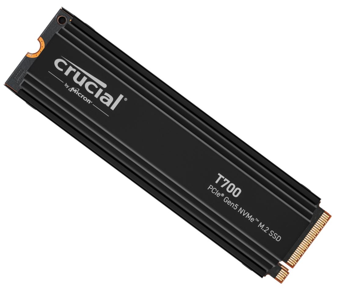 Crucial T700 1TB Gen5 NVMe SSD Heatsink - 11700/9500 MB/s R
