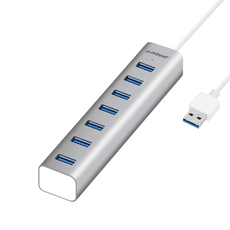 mbeat® 7-Port USB 3.0 Powered Hub - USB 2.0/1.1/Aluminium