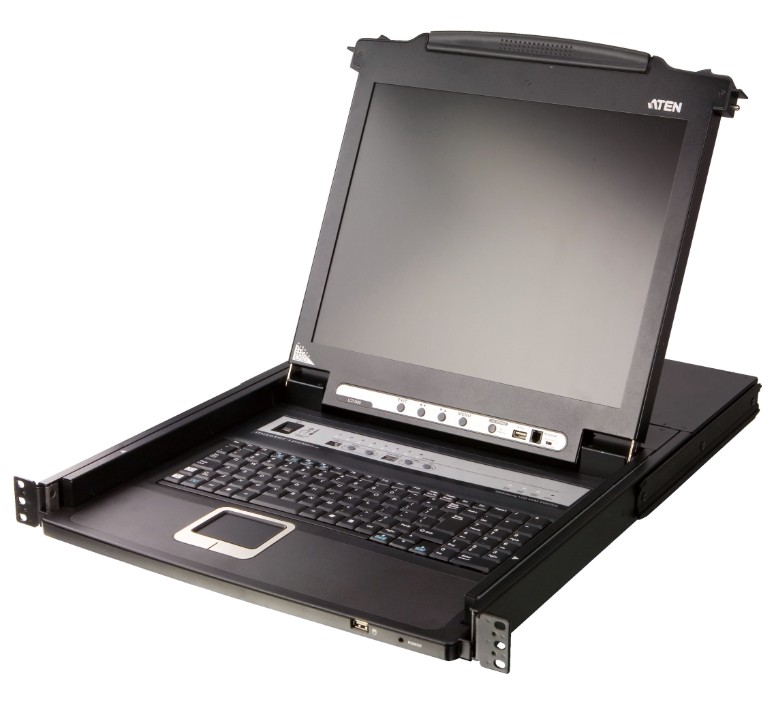 Aten Rackmount KVM Switch Single Rail 8 Port VGA PS/2-USB w