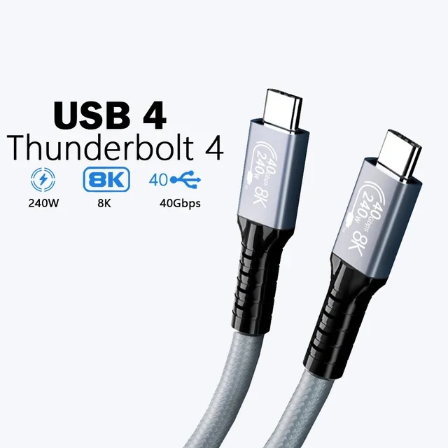 USP BoostUp Thunderbolt 4 USB-C to USB-C Cable (1.8M) Black