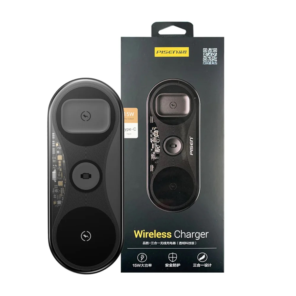 Pisen 3-in-1 Wireless Charging Station