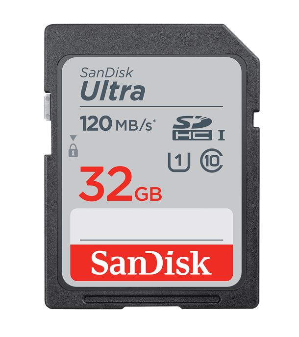 SanDisk Ultra 32GB SDHC SDXC UHS-I Memory Card 120MB/s Full