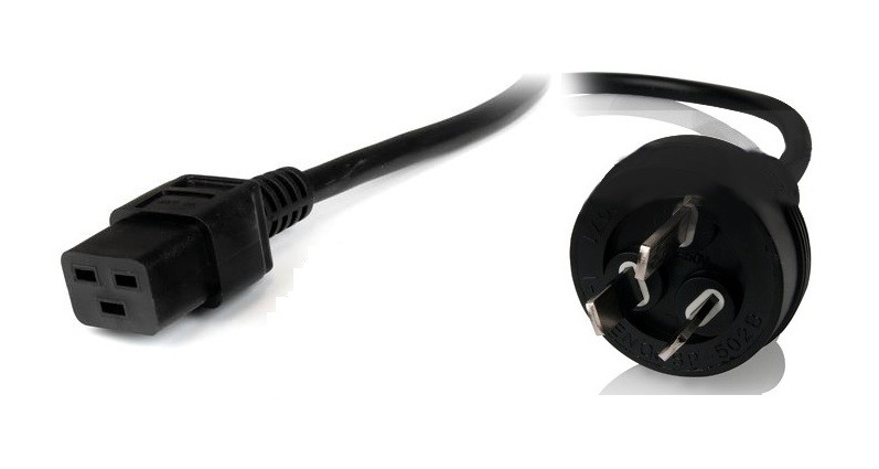8Ware Power Cable 2m 3-Pin AU to IEC C19 Male to Female 10A