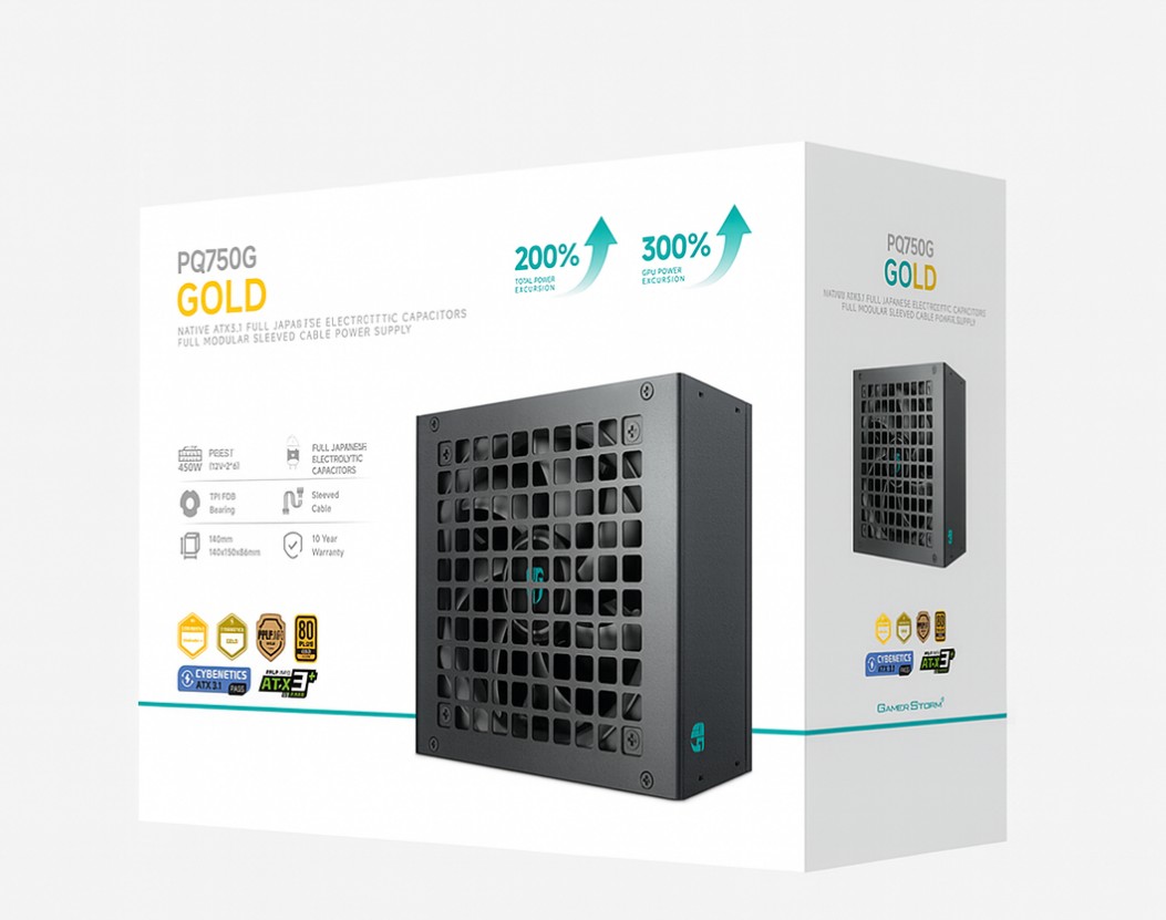DeepCool PQ750G 750W Gamer Storm 80+ Gold/Cybenetics Fully