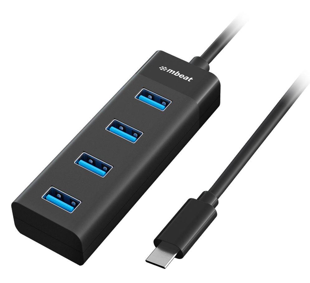 mbeat® USB-C to 4-Port 3.0 Hub