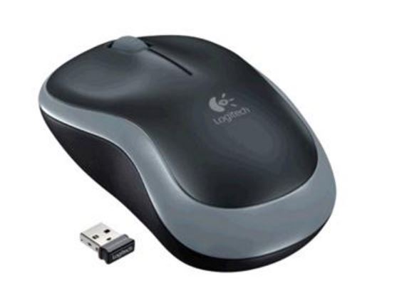 Logitech M185 Wireless Mouse Nano Receiver Grey 1-year