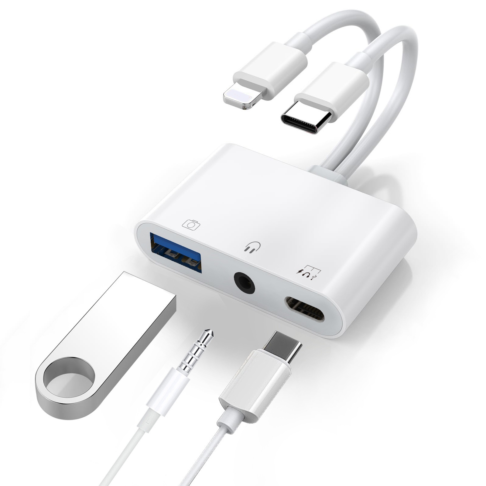 USP Lightning/USB-C to USB Adapter features a USB OTG Port
