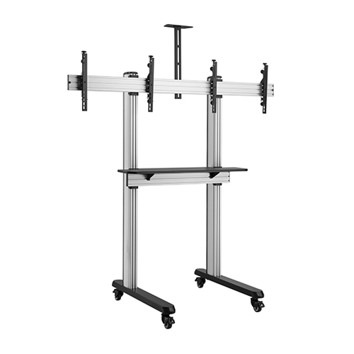 Brateck Dual Screen Video Conferencing TV Cart for 45"-55"