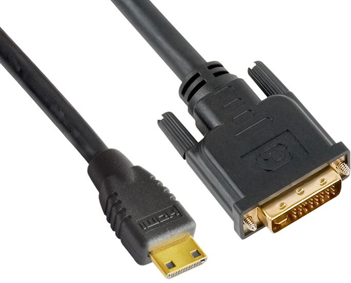 Astrotek Mini HDMI to DVI Cable 60cm - 19 pins Male to 24+1