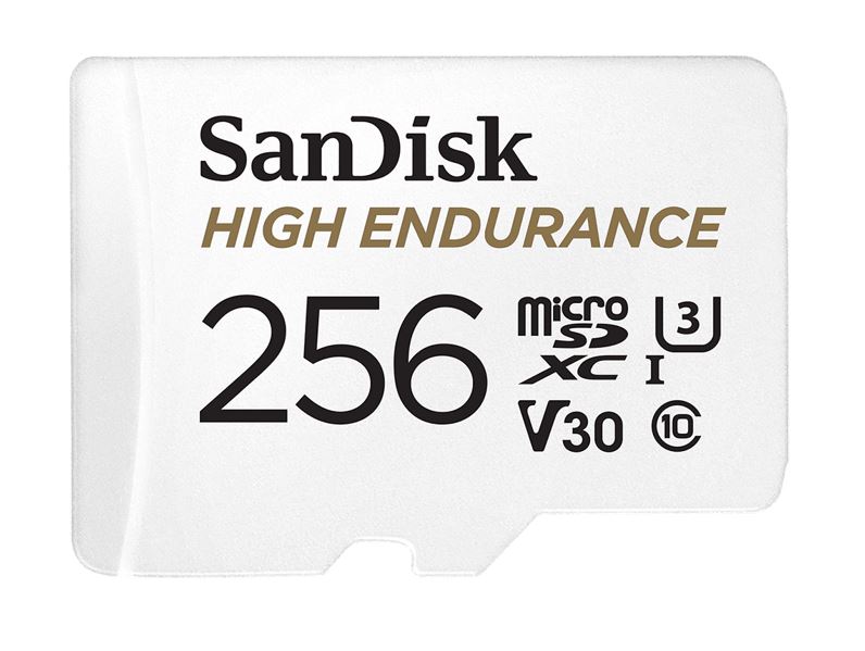 SanDisk High Endurance 256GB microSD 100MB/s 40MB/s 20K hrs