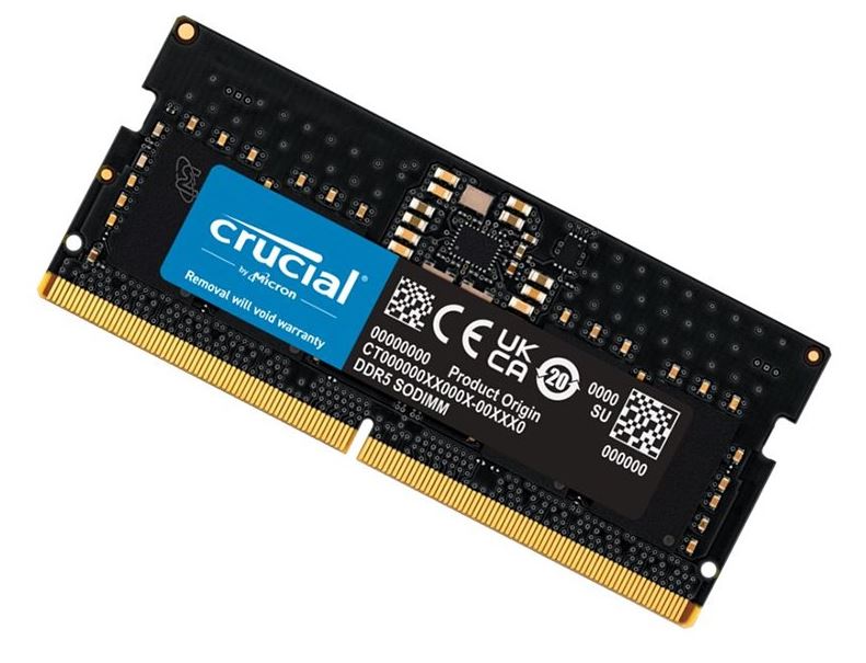 Crucial 8GB (1x8GB) DDR5 SODIMM 5600MHz C46 1.1V Notebook