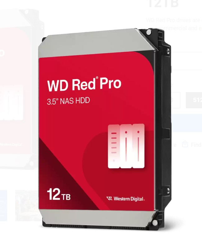 Western Digital WD Red Pro 12TB 3.5" NAS HDD SATA3 7200RPM