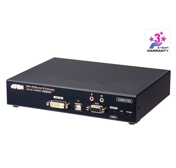 Aten DVI Single Display KVM over IP Transmitter with SFP