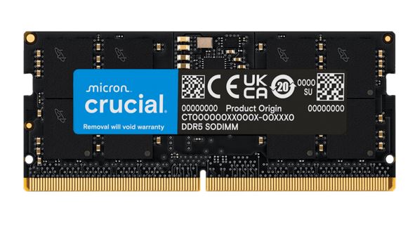 Crucial 64GB (1x64GB) DDR5 SODIMM 5600MHz CL46 Notebook