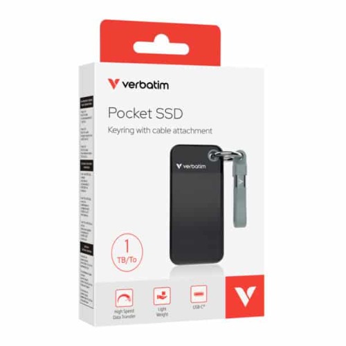 Verbatim 1TB Pocket SSD USB 3.2 Gen 2 1TB Black Grey.