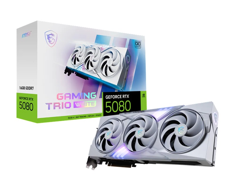 MSI nVidia GeForce RTX™ 5080 16G GAMING TRIO OC WHITE