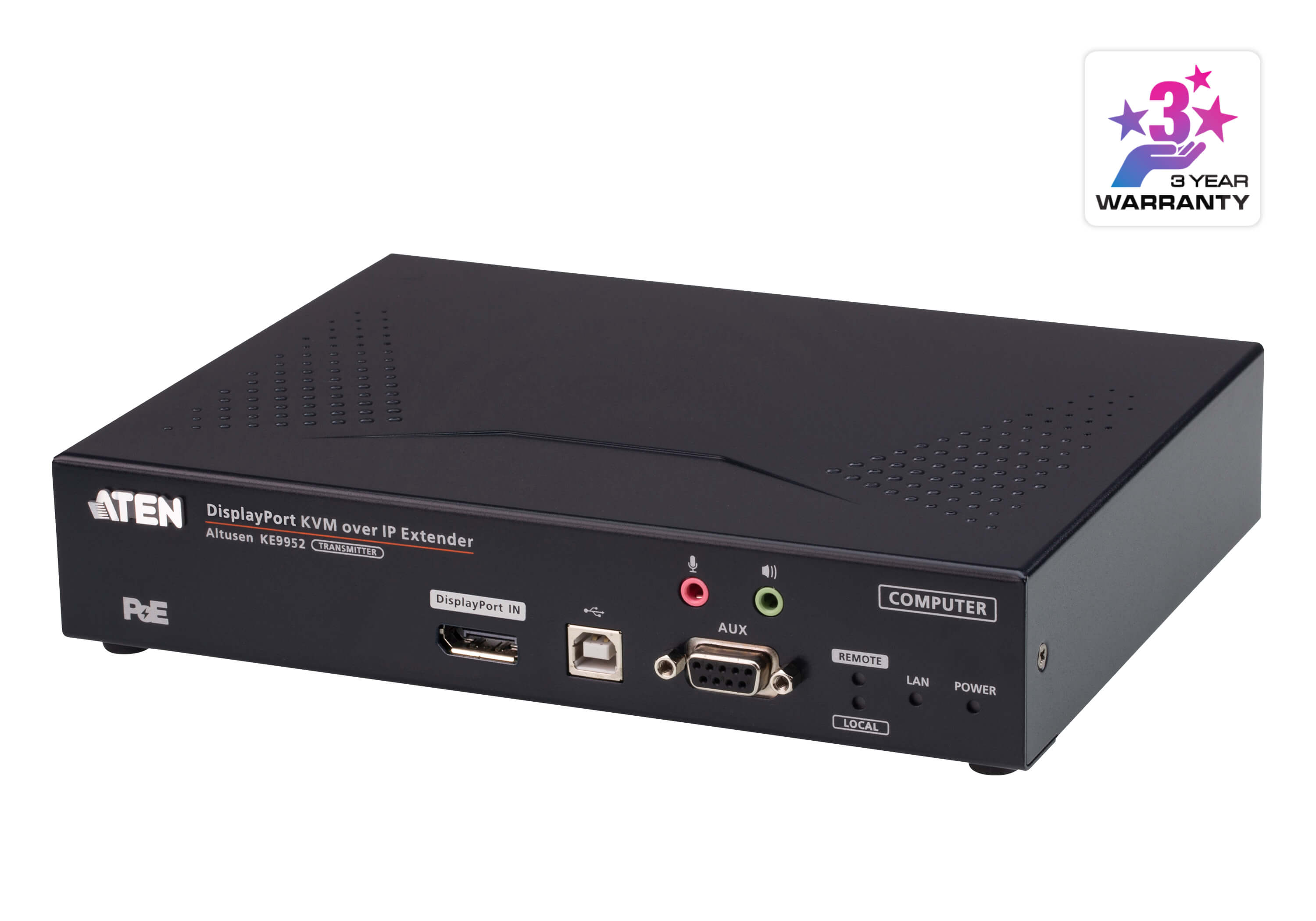 Aten 4K DP Single Display KVM over IP Transmitter with Power