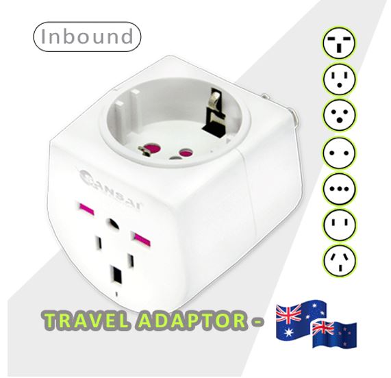 Sansai Universal Travel Adaptor 10A 240V 2400W 50Hz