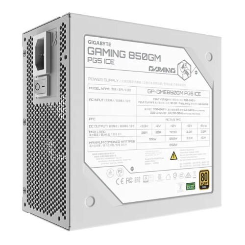 GIGABYTE GAMING 850GM PG5 ICE 850W 80+ Gold ATX 3.1 PSU