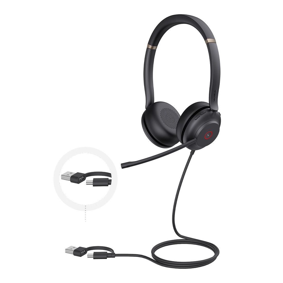 Yealink UH37 Dual USB-C/A USB Wired Headset
